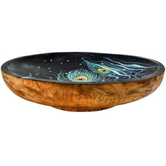 HANDPAINTED TEAK BOWL - Chora Mykonos