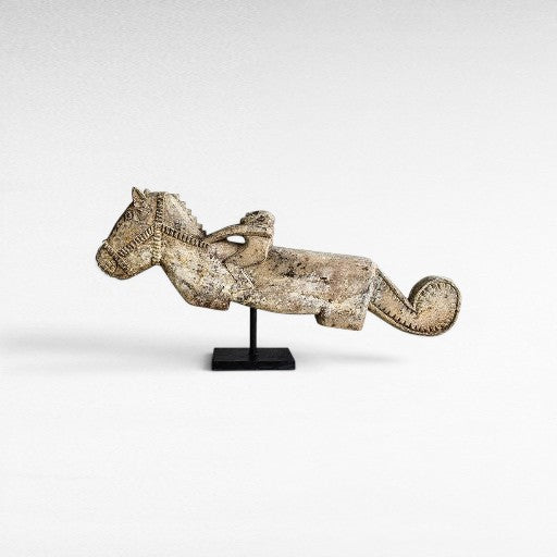 ANTIQUE WOODEN RIDER - Chora Mykonos