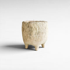WOODEN BLEACHED CANDLE SMALL - Chora Mykonos