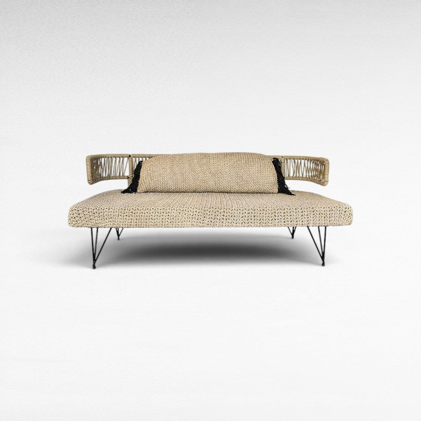 SOFA NATURAL ROPE 190x70x80cm - Chora Mykonos