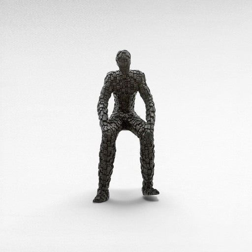 SITTED THINKING MAN BLACK