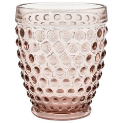 BABY PINK BUBBLE WATER GLASS 300 ML 9x9x11cm - Chora Mykonos