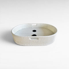 FLOATING OVAL POOL TRAY WHITE COLOR 90x60x20cm - Chora Mykonos