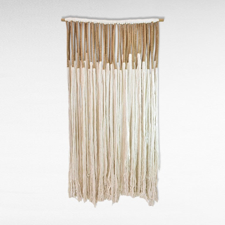 HANDMADE WALL DECOR OFF-WHITE & CARAMEL W120 |H240 CM