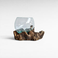 Wooden Root with glass - Chora Barefoot Luxury Living