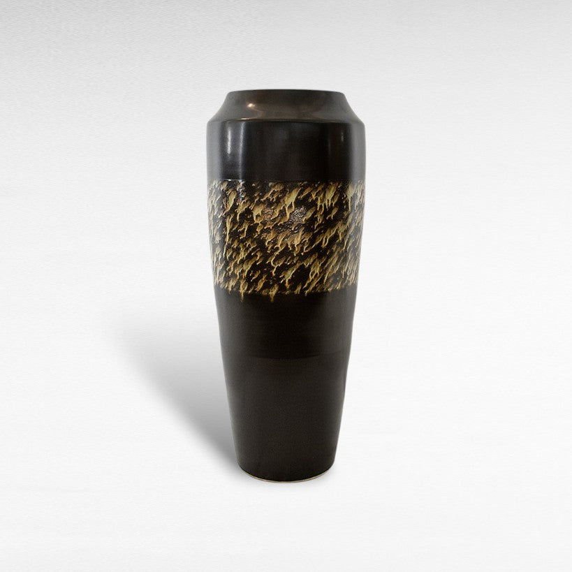 CERAMIC PLANTER WITH ENAMEL PAINTING Φ40 |Η90 CM