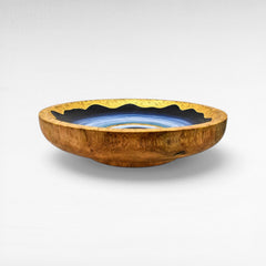 HANDPAINTED TEAK BOWL - Chora Mykonos