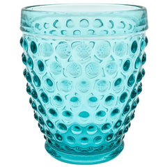 SKY BLUE BUBBLE WATER GLASS 300ML 9x9x11cm - Chora Mykonos