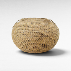 POUF ROPE NATURAL 60x60x50cm - Chora Mykonos