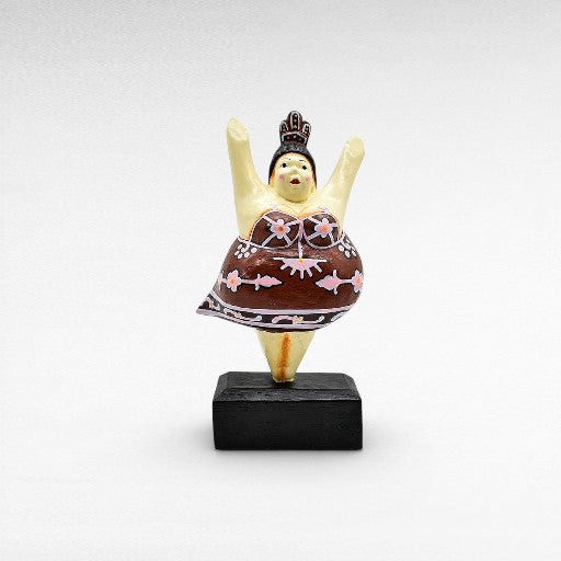 WOODEN BALLERINA 14x9x25cm - Chora Mykonos