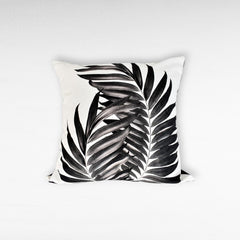 BLACK & WHITE SHAVED VELVET PILLOW - Chora Mykonos