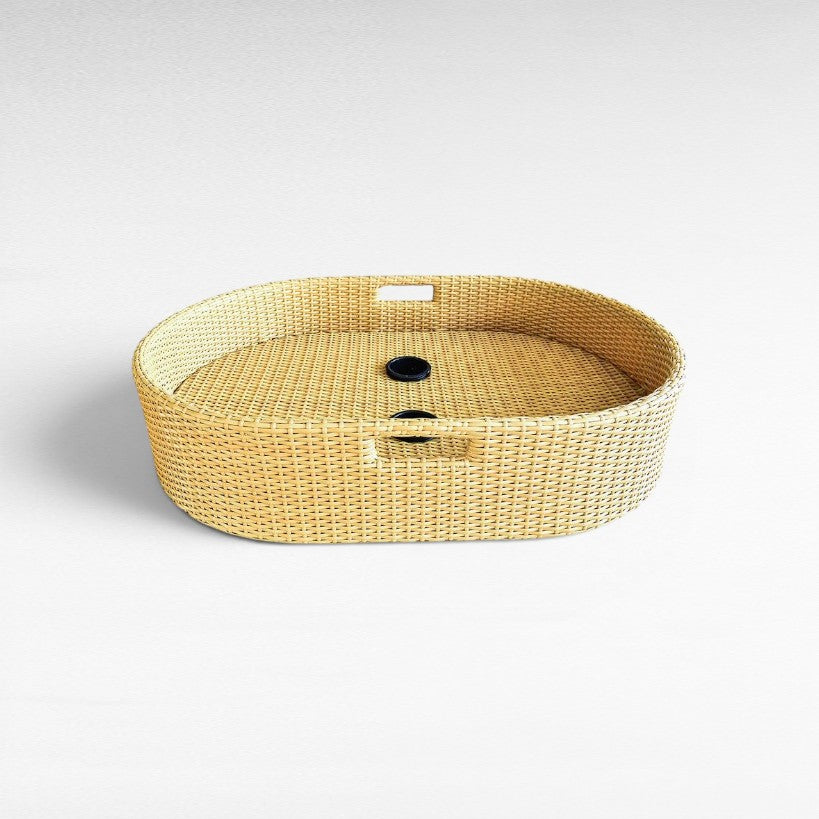 FLOATING OVAL POOL TRAY NATURA 90x60x20cm - Chora Mykonos