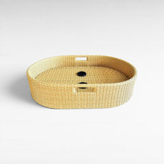 FLOATING OVAL POOL TRAY NATURA 90x60x20cm - Chora Mykonos