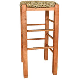 WOOD & ROPE NATURAL BAR STOOL 40x40x80 - Chora Mykonos