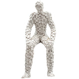 SITTED THINKING MAN WHITE