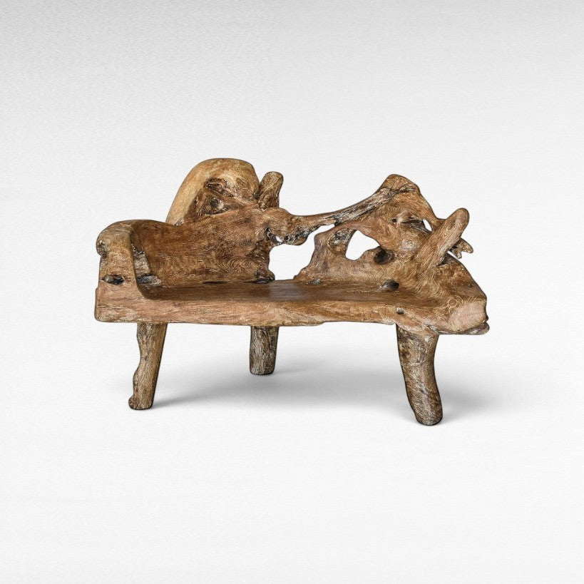 TEAK WOOD BENCH - Chora Mykonos