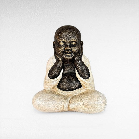 SITTING SHAOLIN WHITE H.40 CM - Chora Mykonos