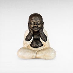 SITTING SHAOLIN WHITE H.40 CM - Chora Mykonos