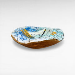 HANDPAINTED TEAK BOWL - Chora Mykonos