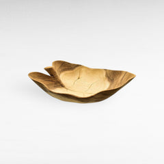 LEAF WOODEN BOWL 40cm - Chora Mykonos