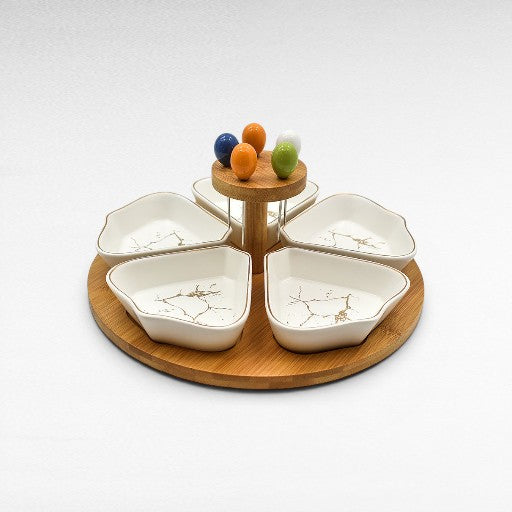 COCKTAIL BITES TRAY WHITE