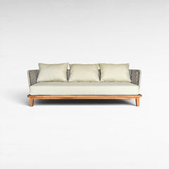 SOFA OVAL W/ ROPE BEIGE 210x100x68cm - Chora Mykonos