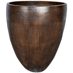 TERACOTTA POT WITH DARK BROWN FINISH - Chora Mykonos