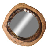 MIRROR WOOD ROUND - Chora Barefoot Luxury Living