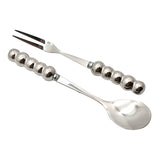 SNACKING FORKS AND SPOONS SILVER COLOR SET OF 2 BOWLS WITH 6 ITEMS EACH