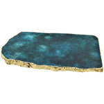 CHEESE BOARD GREEN DYED AGATE 29x17x2cm