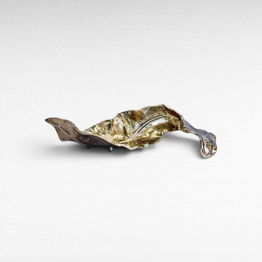 GOLDEN ALUMINIUM LEAF SCULPTURE 51x29x16 CM - Chora Mykonos