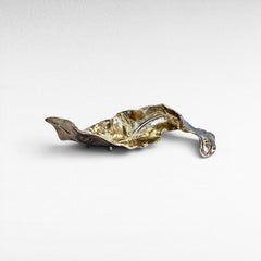GOLDEN ALUMINIUM LEAF SCULPTURE 51x29x16 CM - Chora Mykonos
