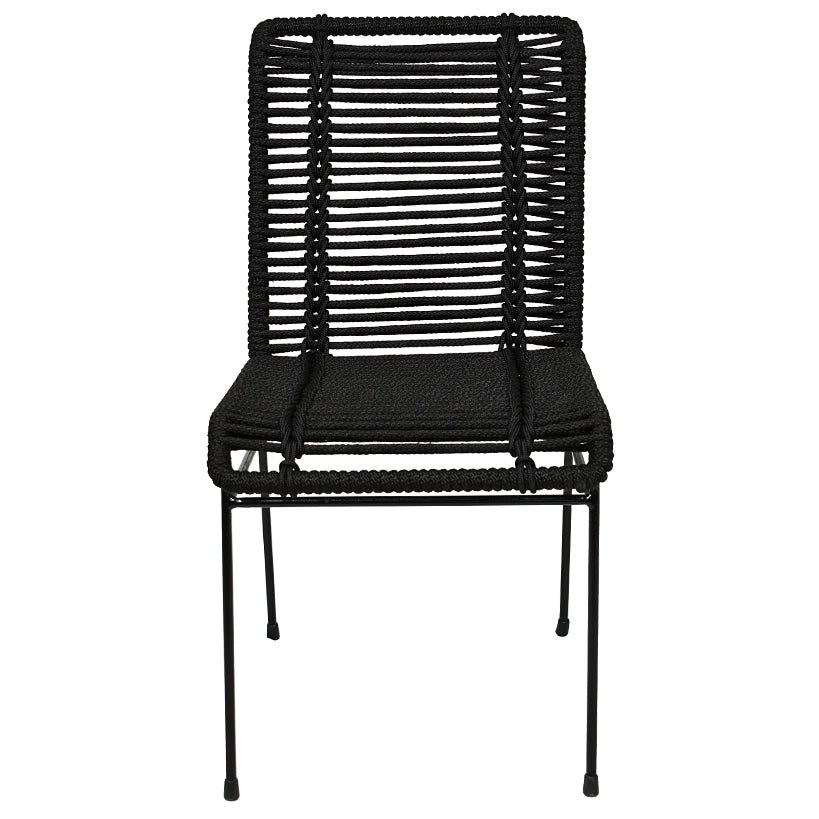 IRON FRAME DINING CHAIR COTTON ROPE W62 |D45 |H85 cm