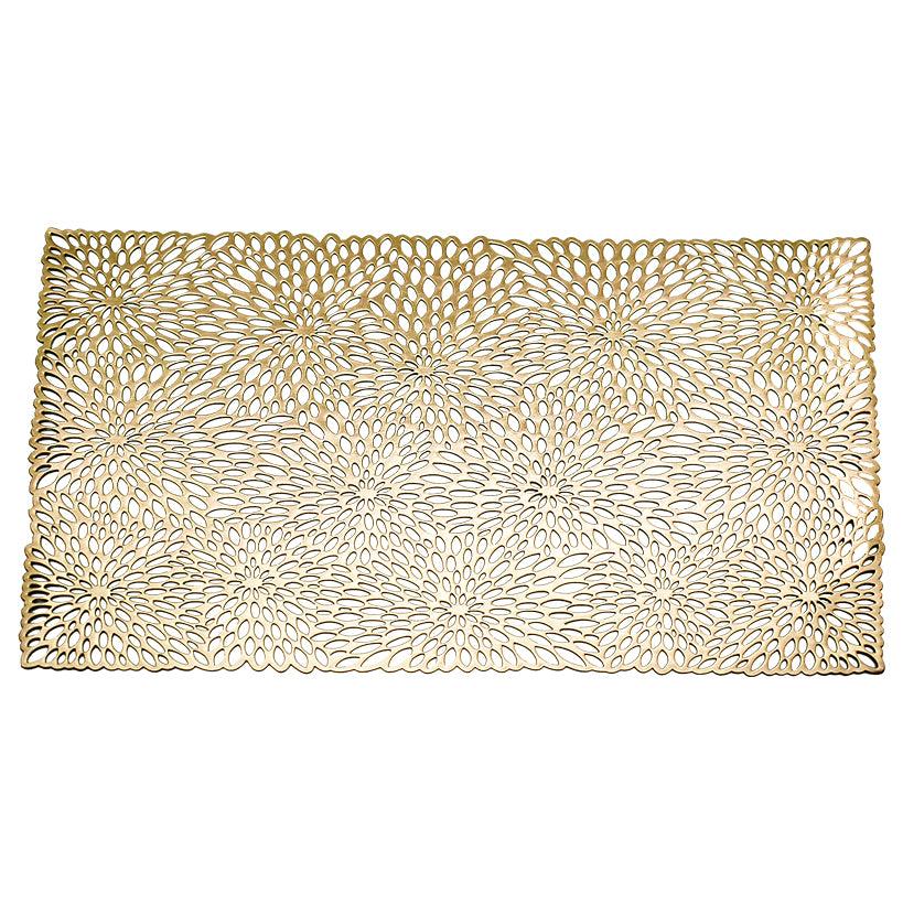 GOLD NON-WOVEN FABRIC TABLE MAT SET OF 4