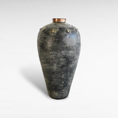 POT WITH COPPER RING - Chora Mykonos