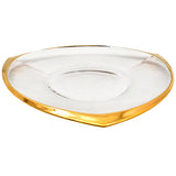 CRYSTAL AND GOLD SERVING TRAY