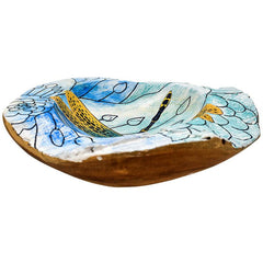 HANDPAINTED TEAK BOWL - Chora Mykonos