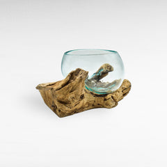 BOWL GLASS ON GAMAL ROOT - Chora Mykonos