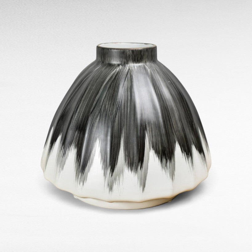 VASE PORCELAIN BLACK & WHITE Φ27 |H23 CM