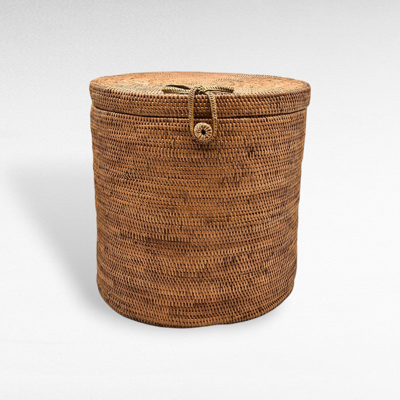 RATTAN WASTE BIN