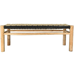BENCH COLOR NATURAL-BLACK - Chora Barefoot Luxury Living