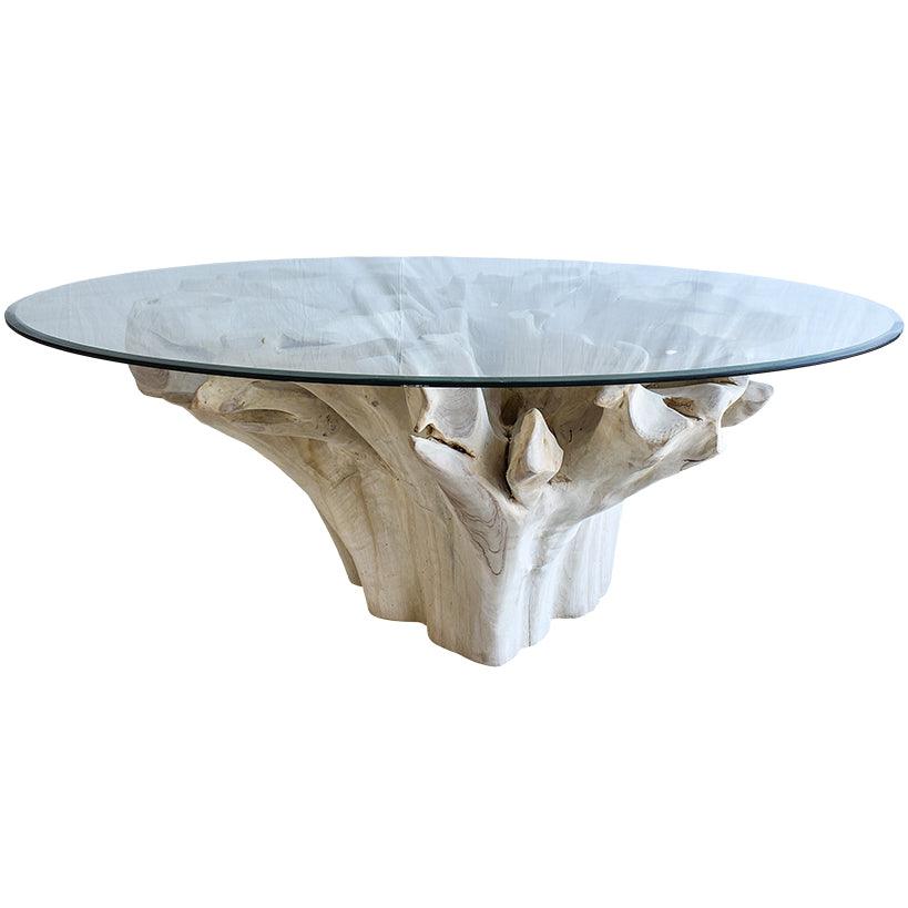 BLEACHED ROUND DINING TABLE