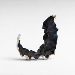 GREY ALUMINIUM LEAF SCULPTURE - Chora Mykonos