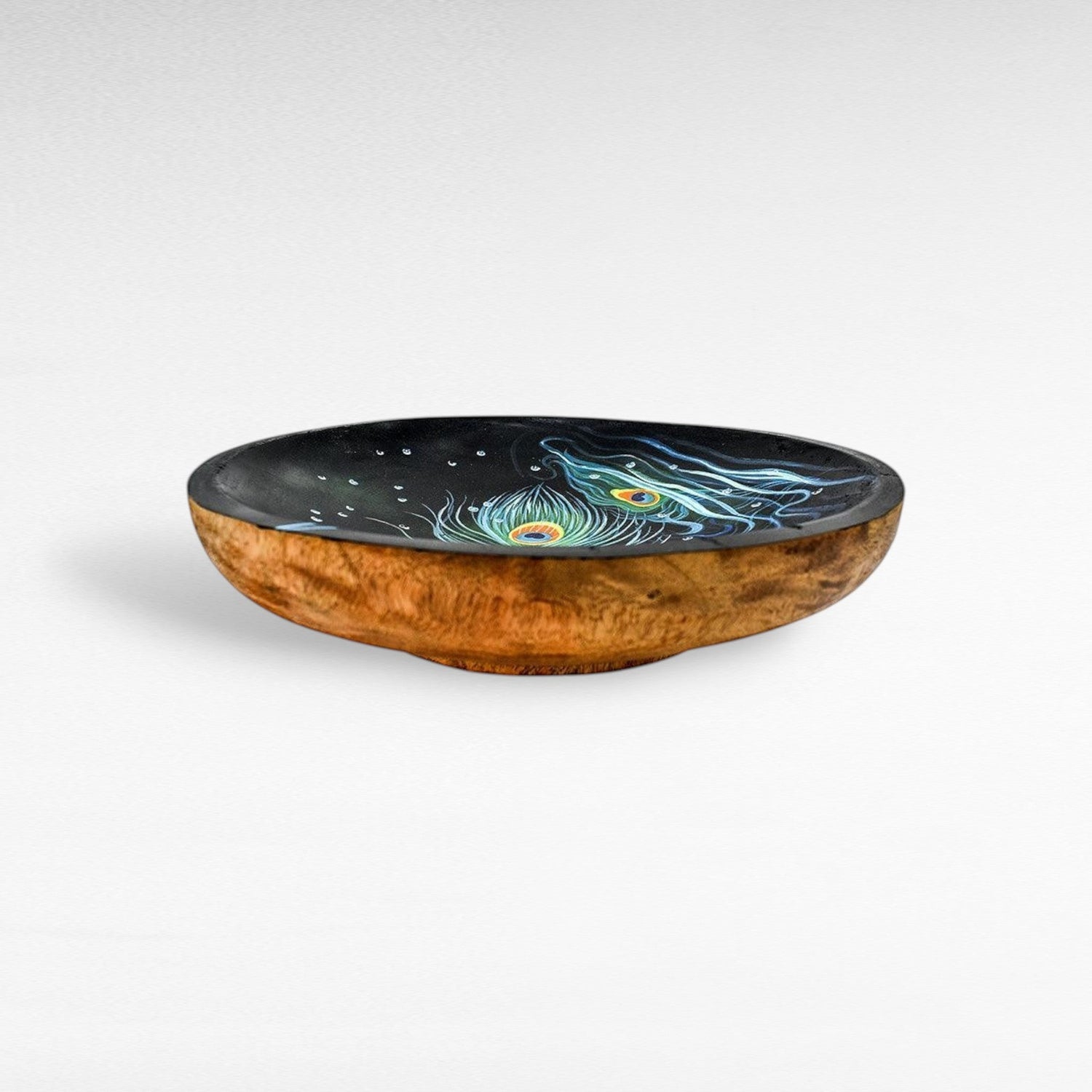 HANDPAINTED TEAK BOWL - Chora Mykonos