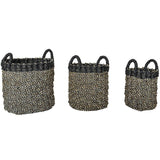 SYNTHETIC RATTAN BASKET SET OF 3 - Chora Mykonos