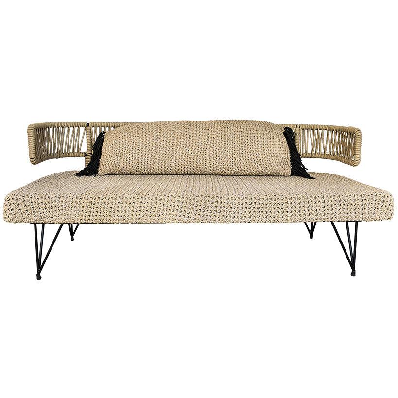 SOFA NATURAL ROPE 190x70x80cm - Chora Mykonos