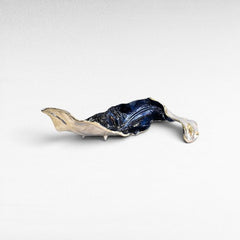 NICKEL ALUMINIUM LEAF SCULPTURE 51x29x16 CM - Chora Mykonos