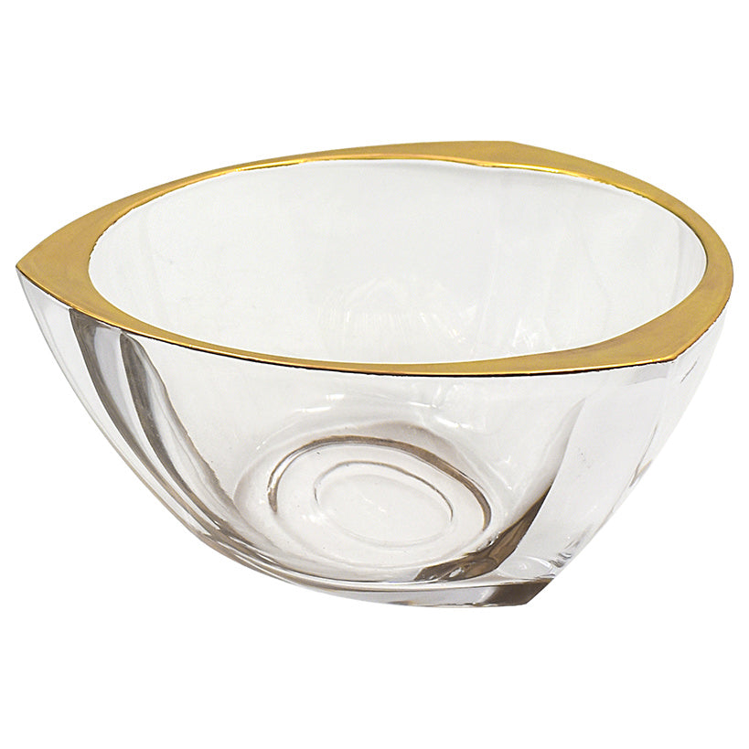 GOLD / CLEAR CRYSTAL BOWL