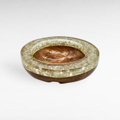 TEAK BOWL RESIN WHITE 30x25x9cm - Chora Mykonos