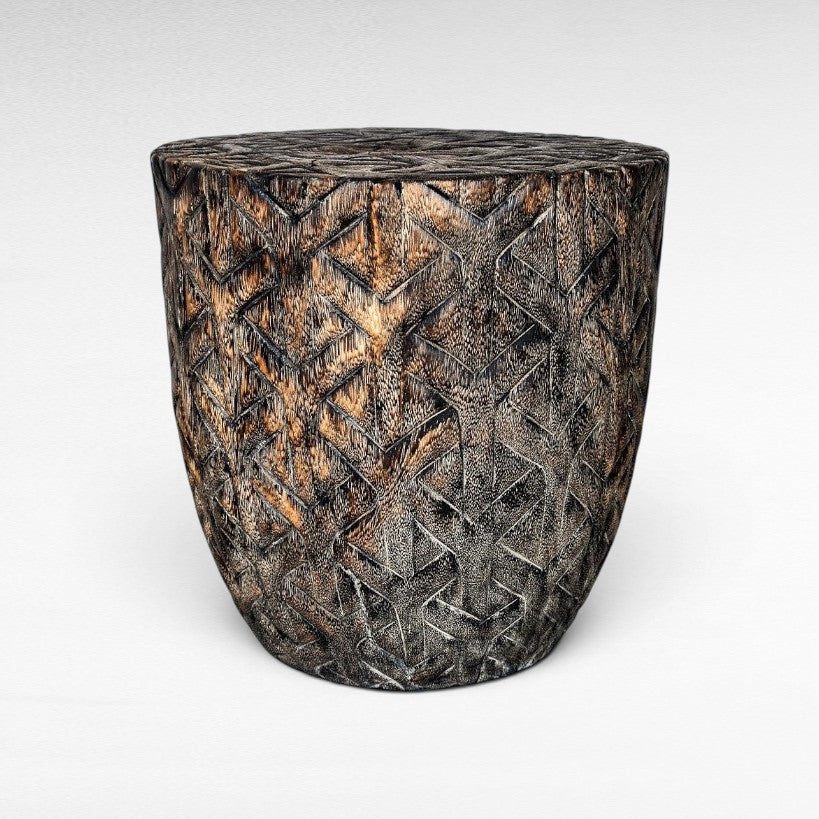 SIDE TABLE TEAK WOOD - Chora Mykonos